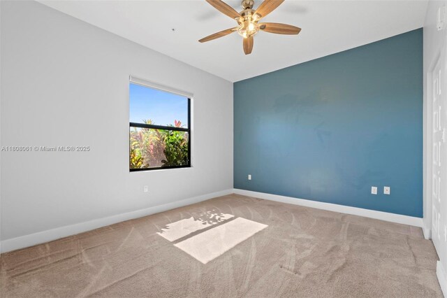 7825 NW 104th Ave Unit 4, Doral, FL 33178 - unfurnished room featuring carpet, ceiling fan, and baseboards