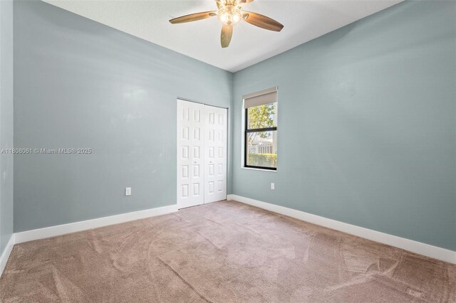 7825 NW 104th Ave Unit 4, Doral, FL 33178 - carpeted empty room with ceiling fan and baseboards