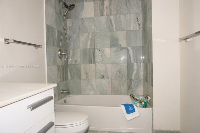 1050 Brickell Ave Unit 202, Miami, FL 33131 - bathroom with toilet, vanity, and shower / bath combination