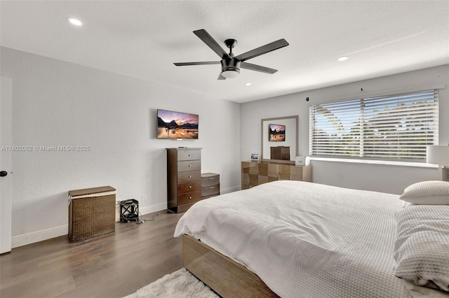 1317 Majesty Ter, Weston, FL 33327 - bedroom featuring wood finished floors, recessed lighting, baseboards, and ceiling fan