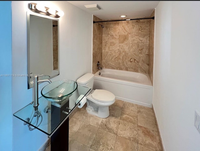 350 S Miami Ave Unit 3013, Miami, FL 33130 - bathroom featuring toilet and bathing tub / shower combination