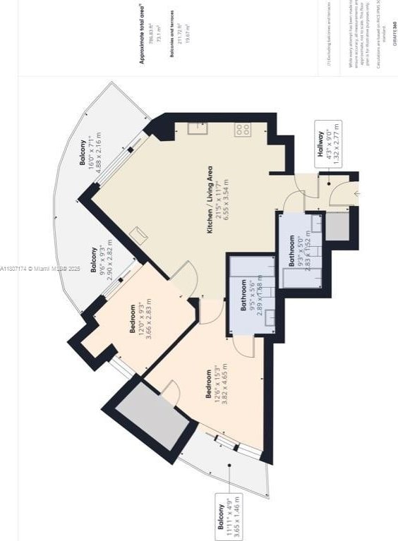350 S Miami Ave Unit 3013, Miami, FL 33130 - view of floor plan / room layout