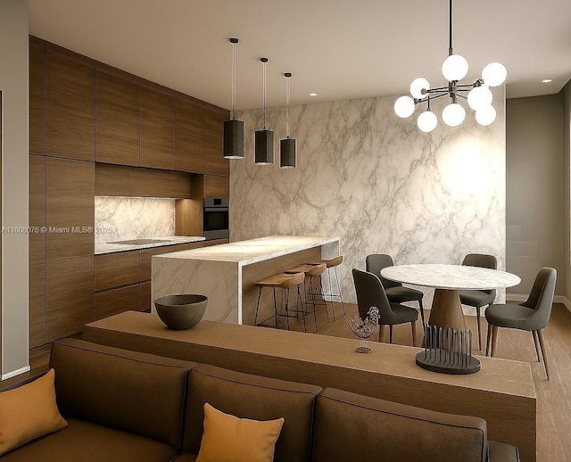 1153 SW 22nd Ter, Miami, FL 33129 - dining area with a chandelier