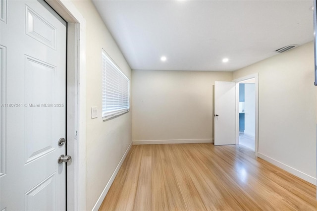 6121 SW 40th Ct, Miramar, FL 33023 - spare room featuring light wood finished floors, baseboards, and recessed lighting