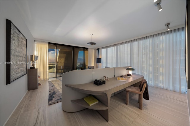 1000 Biscayne Blvd Unit 3201, Miami, FL 33132 - dining space with healthy amount of natural light and a wall of windows