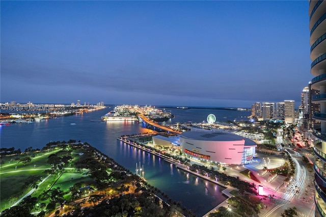 1000 Biscayne Blvd Unit 3201, Miami, FL 33132 - water view with a view of city lights