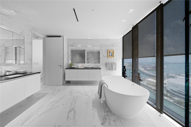 1000 Biscayne Blvd Unit 3201, Miami, FL 33132 - bedroom featuring marble finish flooring and floor to ceiling windows