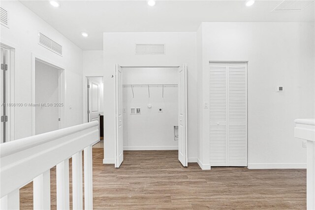 22519 SW 125th Ave Unit B, Miami, FL 33170 - hallway with light wood-type flooring, recessed lighting, and baseboards