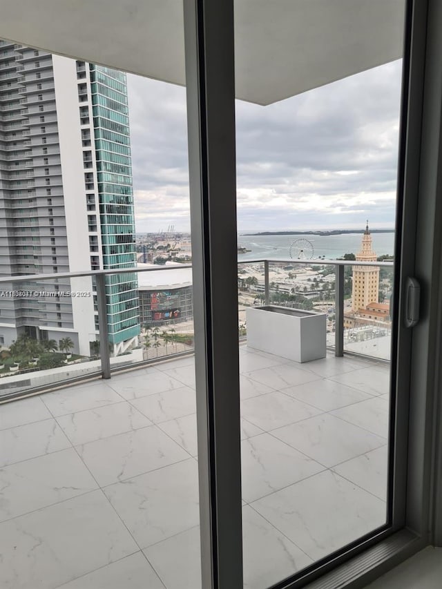 851 NE 1st Ave Unit 3801, Miami, FL 33132 - balcony with a city view and a water view