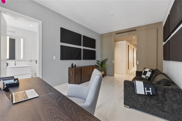 300 Biscayne Blvd Way Unit 3104, Miami, FL 33131 - office space featuring light marble finish flooring and recessed lighting