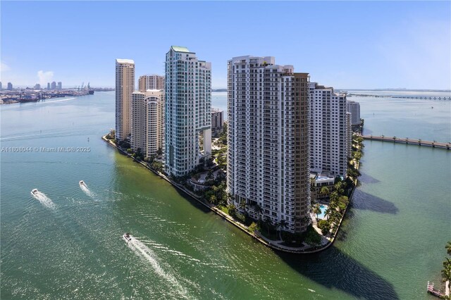 300 Biscayne Blvd Way Unit 3104, Miami, FL 33131 - drone / aerial view of a nearby body of water and city skyline