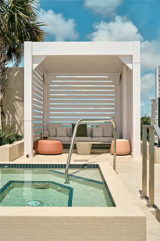300 Biscayne Blvd Way Unit 3104, Miami, FL 33131 - view of pool with a hot tub and an outdoor hangout area