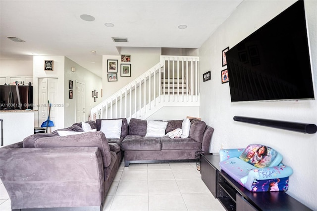 23558 SW 113th Psge, Homestead, FL 33032 - living area with light tile patterned floors and stairway