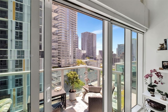 41 SE 5th St Unit 1012, Miami, FL 33131 - balcony with a skyline view