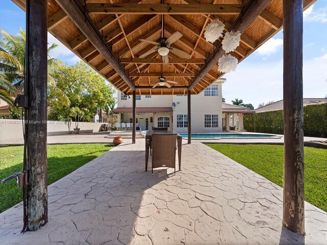 11230 SW 156th Ave, Miami, FL 33196 - view of patio with ceiling fan