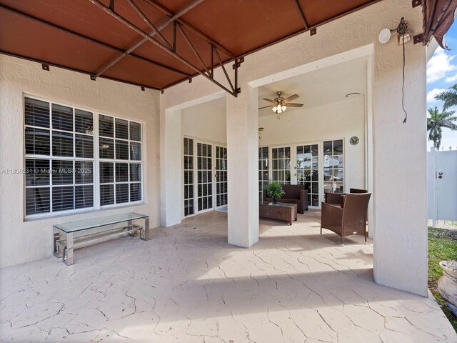11230 SW 156th Ave, Miami, FL 33196 - view of patio with a ceiling fan
