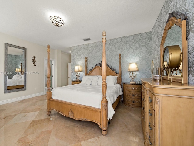 11230 SW 156th Ave, Miami, FL 33196 - bedroom with wallpapered walls, baseboards, and a textured ceiling