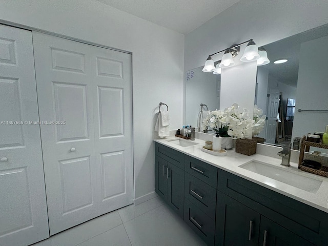 3800 S Ocean Dr Unit 1810, Hollywood, FL 33019 - full bath with tile patterned floors and double vanity