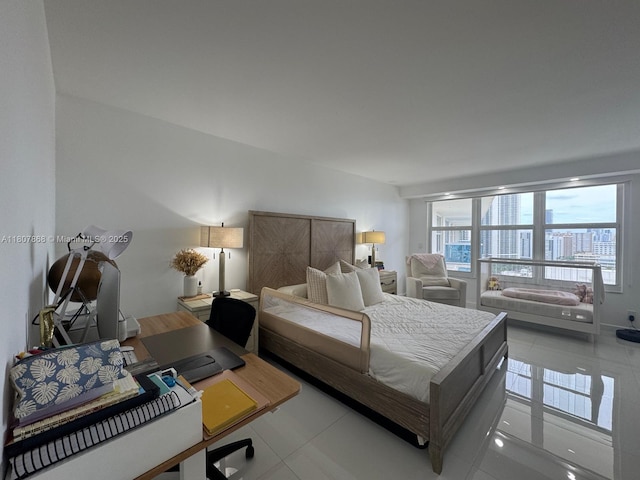 3800 S Ocean Dr Unit 1810, Hollywood, FL 33019 - bedroom featuring an office area and tile patterned flooring
