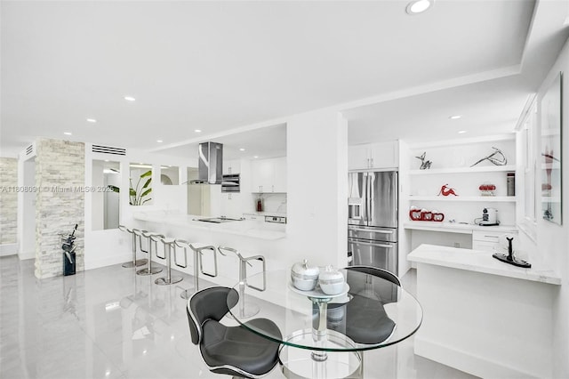 2751 S Ocean Dr Unit 301S, Hollywood, FL 33019 - dining space featuring recessed lighting