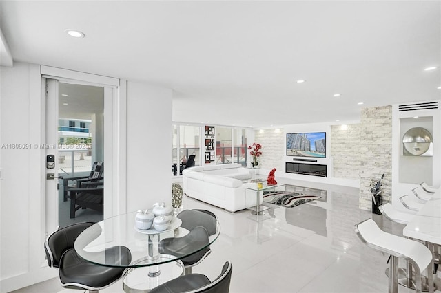 2751 S Ocean Dr Unit 301S, Hollywood, FL 33019 - dining room with tile patterned flooring and recessed lighting