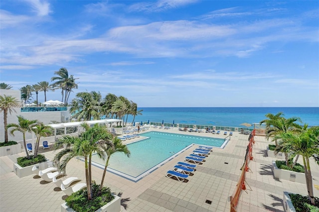 2751 S Ocean Dr Unit 301S, Hollywood, FL 33019 - community pool featuring a water view and a patio