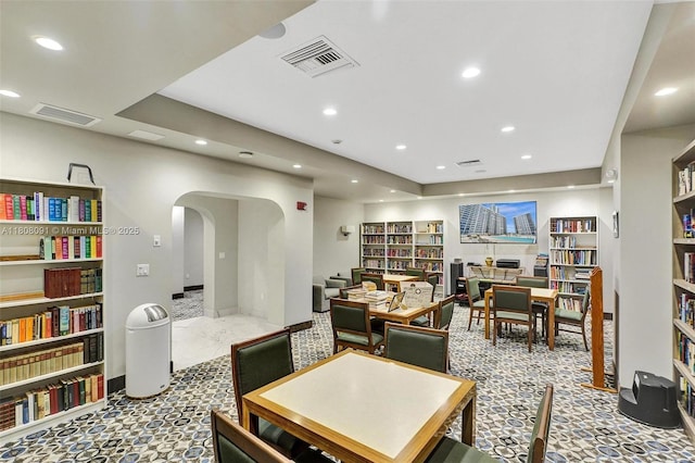 2751 S Ocean Dr Unit 301S, Hollywood, FL 33019 - dining space featuring arched walkways and recessed lighting