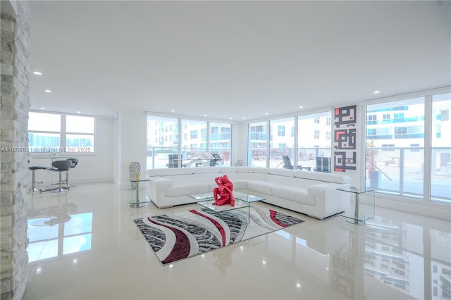2751 S Ocean Dr Unit 301S, Hollywood, FL 33019 - living area featuring recessed lighting