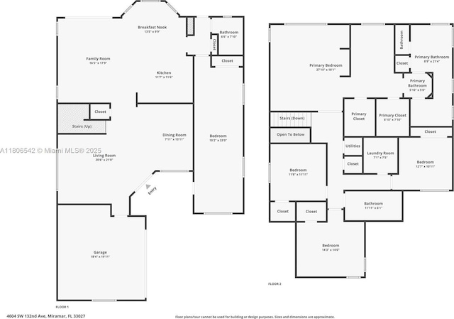 4604 SW 132nd Ave, Miramar, FL 33027 - floor plan / room layout
