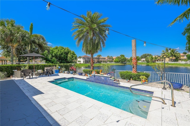 4604 SW 132nd Ave, Miramar, FL 33027 - view of swimming pool featuring a patio and a water view