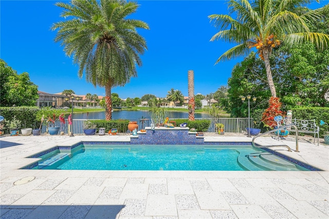 4604 SW 132nd Ave, Miramar, FL 33027 - view of swimming pool with a patio and a water view