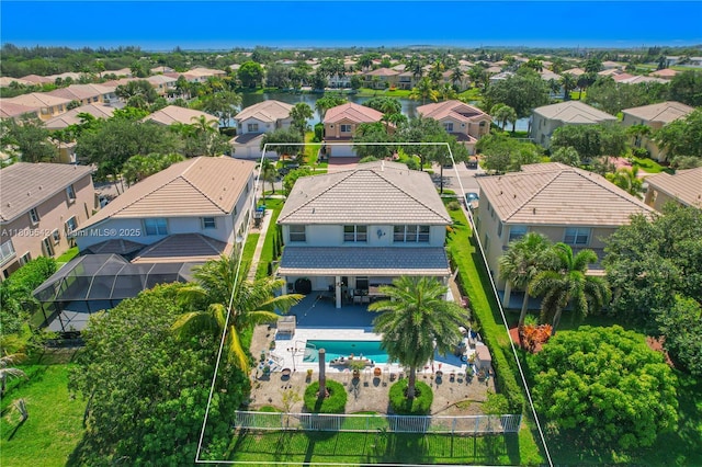 4604 SW 132nd Ave, Miramar, FL 33027 - aerial view of residential area featuring a pool area and property boundaries highlighted