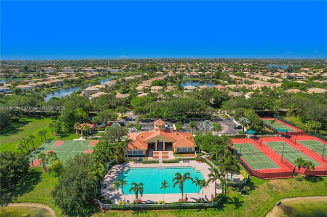 4604 SW 132nd Ave, Miramar, FL 33027 - aerial view of residential area with a large body of water and a pool