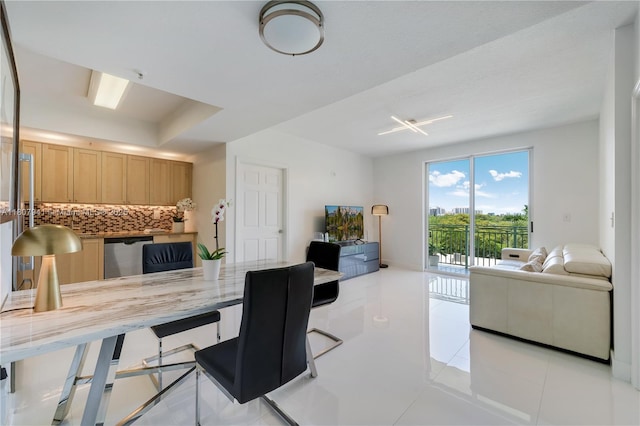 3500 Coral Way Unit 604, Miami, FL 33145 - dining space with light tile patterned flooring