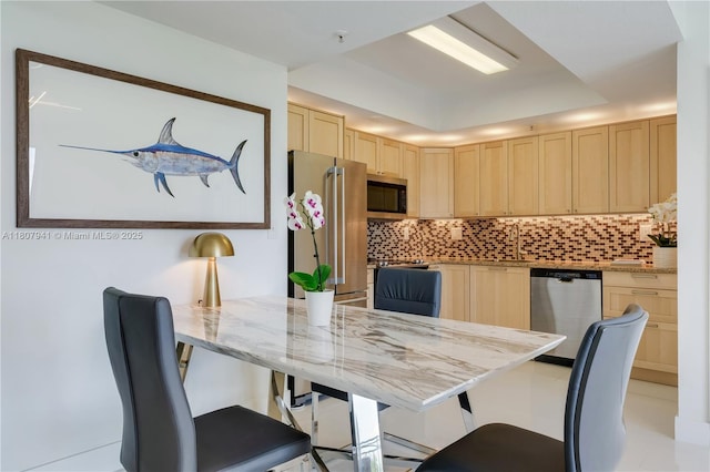 3500 Coral Way Unit 604, Miami, FL 33145 - dining area with a tray ceiling