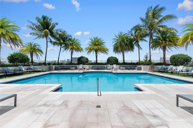 3000 Coral Way Unit 1505, Miami, FL 33145 - community pool with an outdoor hangout area and a patio