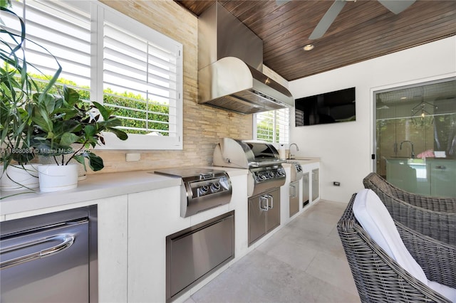 7495 SW 105th Ter, Pinecrest, FL 33156 - view of patio featuring ceiling fan