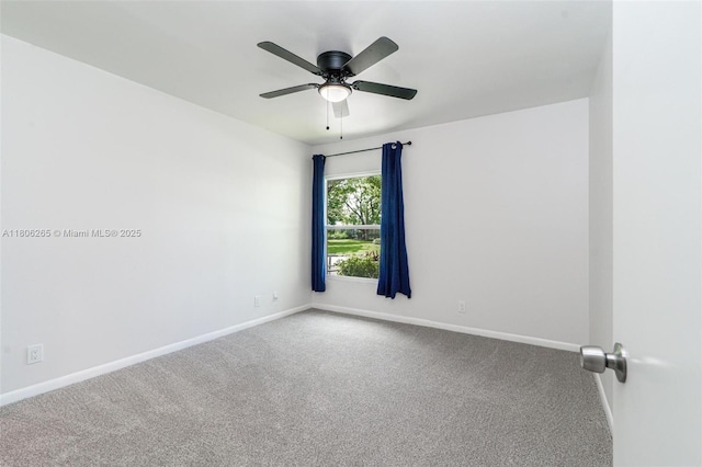 9919 SW 1st Ct, Coral Springs, FL 33071 - empty room with carpet floors, baseboards, and a ceiling fan