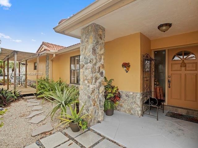 15824 Cotswold Ct, Davie, FL 33331 - entrance to property with stucco siding and stone siding