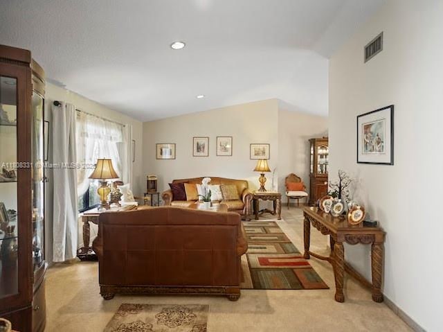 15824 Cotswold Ct, Davie, FL 33331 - living room with vaulted ceiling and carpet flooring