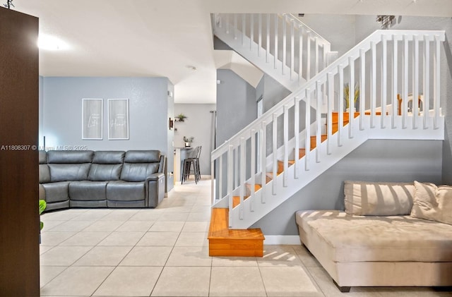 3427 W 89th Ter, Hialeah, FL 33018 - stairway with tile patterned floors and baseboards