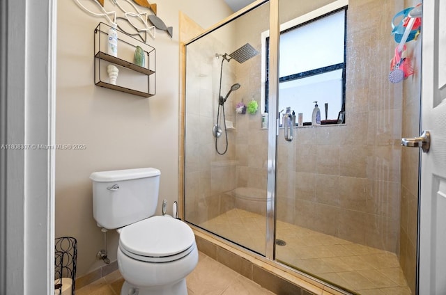 3427 W 89th Ter, Hialeah, FL 33018 - bathroom featuring toilet, a stall shower, and tile patterned floors