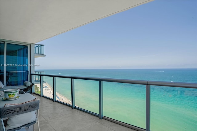 17001 Collins Ave Unit 2501, Sunny Isles Beach, FL 33160 - balcony with view of water and beach