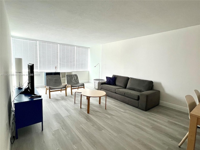 8233 Harding Ave Unit 204, Miami Beach, FL 33141 - living room featuring wood finished floors and baseboards