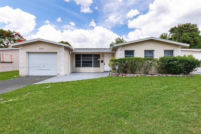 2240 NW 47th Ter, Lauderhill, FL 33313 - single story home featuring stucco siding, a garage, a front yard, and driveway