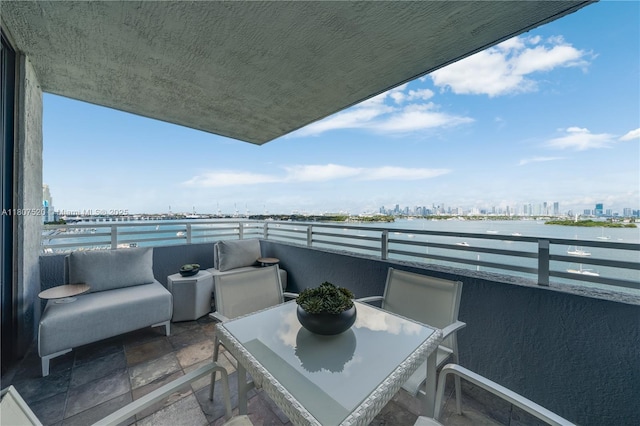 1330 W Ave Unit 902, Miami Beach, FL 33139 - balcony with a skyline view and a water view