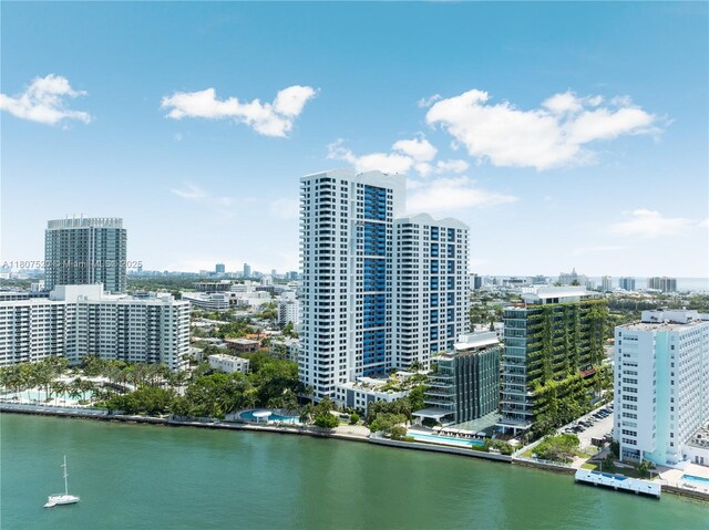 1330 W Ave Unit 902, Miami Beach, FL 33139 - aerial view of city skyline and a large body of water