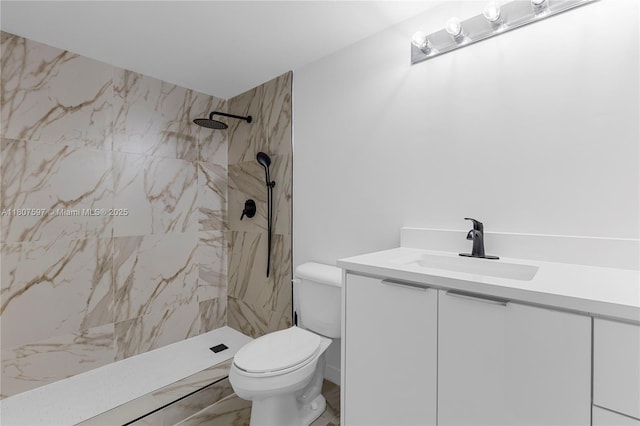 3591 Inverrary Dr Unit 203, Lauderhill, FL 33319 - bathroom with vanity, toilet, and a tile shower