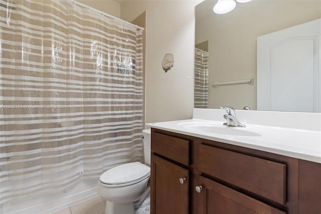 9618 Waterview Way, Parkland, FL 33076 - full bathroom featuring toilet, vanity, a shower with shower curtain, and tile patterned flooring