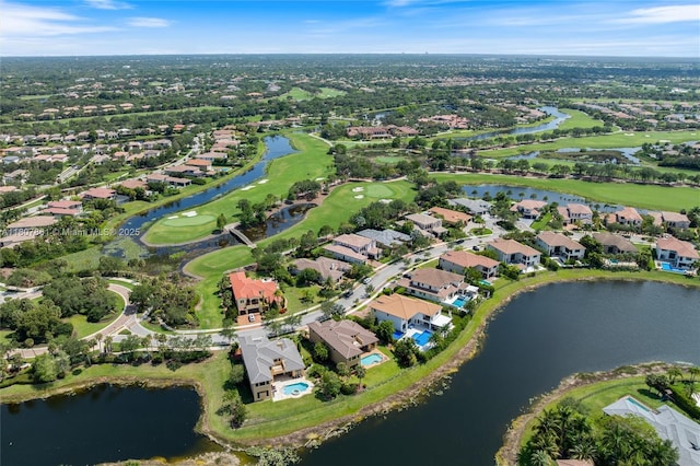 9618 Waterview Way, Parkland, FL 33076 - aerial view of property and surrounding area with nearby suburban area, a golf club, and a large body of water